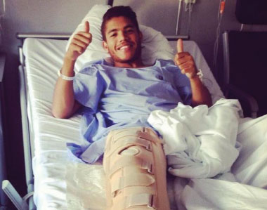 Jonathan dos Santos en recuperación tras artroscopia